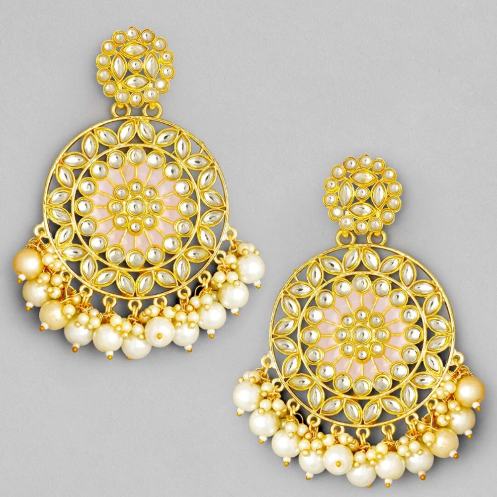 Peach Indian Pakistani Afghani Boho Ethnic Drop Earrings Jhumka 💕